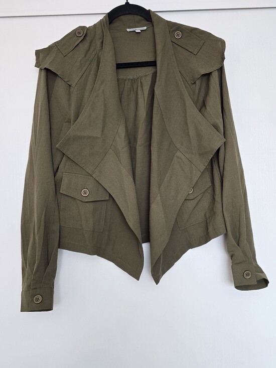 Charlotte Russe Jackets & Blazers - Charlotte Russe - Olive Green Lightweight Open Front Jacket With Pockets